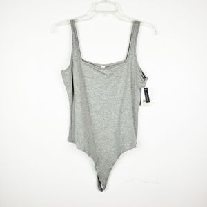 BP Square Neck Bodysuit -Gray
